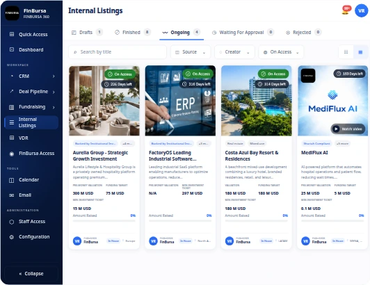 Internal Listings preview